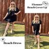 Ekouaer Swimsuit Cover Ups for Women Lace Crochet V-Neck Bikini Beach Coverups Dress for Swimwear Bathing Suit view 3