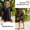 Ekouaer Swimsuit Cover Ups for Women Lace Crochet V-Neck Bikini Beach Coverups Dress for Swimwear Bathing Suit view 4