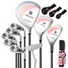 Tangkula 9/10 Pieces Women's Complete Golf Clubs Set Right Hand, Includes 460cc Alloy #1 Driver & #3 Fairway Wood & #4 Hybrid & #6/#7/#8/#9/#P Irons, Putter, Golf Club Set view 1