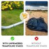 Trampoline Stakes U Shaped Anchors Heavy Duty Metal - 12" Long Trampolines Ground Wind Stakes for Soccer Goals, Camping Tents, Garden Decoration (8pcs) view 2