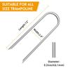 Trampoline Stakes U Shaped Anchors Heavy Duty Metal - 12" Long Trampolines Ground Wind Stakes for Soccer Goals, Camping Tents, Garden Decoration (8pcs) view 3