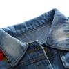 Toddler Girls Boys Rose Flower Print Ripped Denim Jacket Long Sleeve Button Down Trucker Jeans Jacket Top Coat Overcoat Basic Casual Spring Fall Cowboy Outerwear Clothes Light Blue Rose 2-3 Years view 3