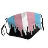 LALLRI Trans Pride Flag Fashion Pattern Face Mask,Reusable Washable Comfy Warm Face Mouth Cover Unisex Adult view 2