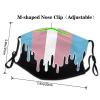 LALLRI Trans Pride Flag Fashion Pattern Face Mask,Reusable Washable Comfy Warm Face Mouth Cover Unisex Adult view 4