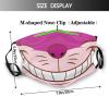 LALLRI Cheshire Cat Cartoon Fashion Pattern Face Mask,Reusable Washable Comfy Warm Face Mouth Cover Unisex Adult view 2