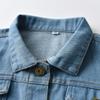 Toddler Kids Girls Boys Ripped Denim Jacket Long Sleeve Button Down Trucker Jeans Jacket Top Coat Overcoat Basic Hoodie Casual Spring Fall Cowboy Outerwear Winter Warm Clothes Light Blue 18-24 Months view 3