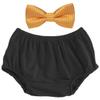 Infant Baby Girls Boys Cake Smash Clothes Diaper Cover Shorts Cotton Training Pants Bow Tie Set First 1st 2nd Birthday Outfit for Photo Prop Party Washable Reusable Elastic Bloomer #3 Black One Size view 1
