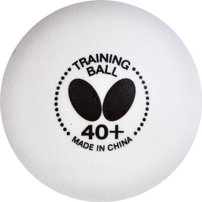 Butterfly 40+ Training Ball  40+ Ball Used for Training  Available in a Box of 6 or 120 White Training Balls  Comparable to a Three-Star Ball and Perfect for Multiball Practice