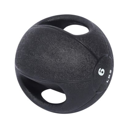 Medicine Balls Rubber Binaural Medicine Ball, Male and Female Cross Training Core Strength Cardio Training Fitness Ball, 6lb/2.7kg