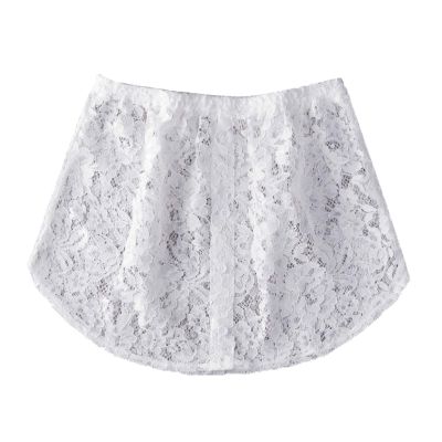DIY Cloth Accessories,Skirt,Women Fake Shirt Tail Blouse Hem Skirt Removable Underskirt Sweater Extender - White M