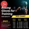 Kruzak Matte Black Boxing Gloves and Focus Mitts Set for Kickboxing and Muay Thai MMA Training - Fitness Kit with Punching Pads for Martial Arts and Karate (Matte Black, 14 oz) view 4