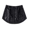 DIY Cloth Accessories,Skirt,Women Fake Shirt Tail Blouse Hem Skirt Removable Underskirt Sweater Extender - Black M view 1
