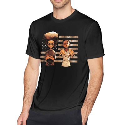 3D Print Colorful Casual DIY The Boonddocks Mens T-Shirts Round Neck Short Sleeve Black Shirt for Men,Tees Shirts Tops X-Large