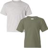 Gildan Kids' Big Heavy Cotton Youth T-Shirt, 2-Pack LRG-Ash-Military view 1