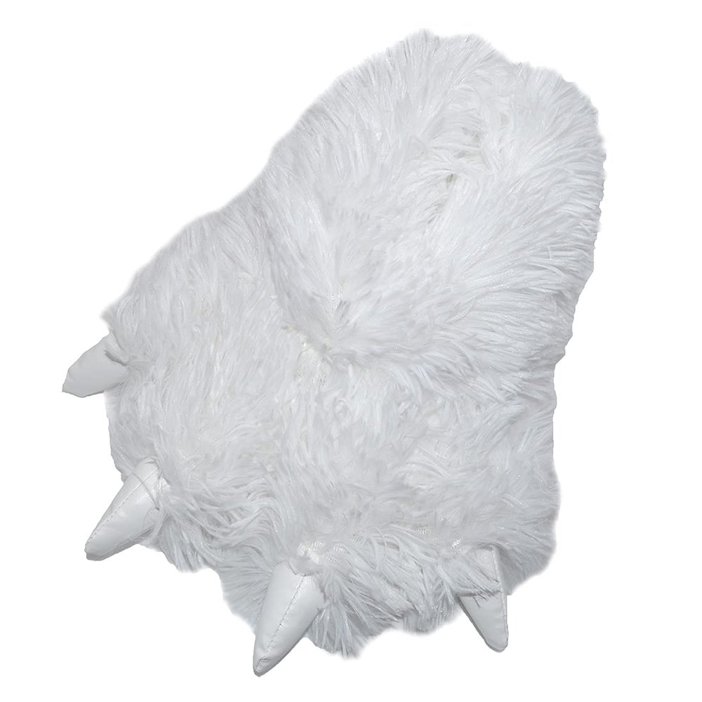 Millffy Funny Slippers Grizzly Bear Stuffed Animal Furry Claw Paw Slippers Toddlers, Kids & Adults Costume Footwear (Medium - (Big Kids), Snow Monster)