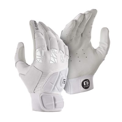 G-Form Pure Contact Baseball Batting Gloves - Leather Baseball Gloves for Athletes - White, Adult Small