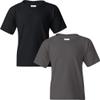 Gildan Kids' Big Heavy Cotton Youth T-Shirt, 2-Pack MED-Black-Charcoal view 1