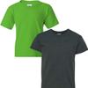 Gildan Kids' Big Heavy Cotton Youth T-Shirt, 2-Pack MED-ElectricGreen-DarkHeather view 1
