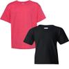 Gildan Kids' Big Heavy Cotton Youth T-Shirt, 2-Pack XL-HeatherRed-Black view 1