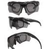 GALAXYLENSE ANSI Z87.1 Tactical Combat Military Ballistic EYE-SHIELD Shooting High Impact Resistance Sunglasses With 3 Replacement Lenses And Prescription Glasses Holder (Black) view 2