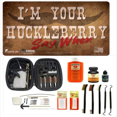 EDOG Range Warrior 27 Pc Gun Cleaning Kit -Featuring Doc Holiday I'm Your Hucklebery Mat, Range Warrior Universal .22 9mm - .45 Kit & Tac Book Accessories Set