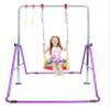 Expandable Gymnastics Bars for Kids, 3 in 1 Jungle Gym Set, Swing Seat, Trapeze Rings, Adjustable Height Gymnastic Horizontal Bars, Junior Training Bar Children Folding Training Monkey Bars (Puple) view 1