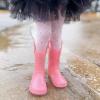 EUXTERPA Kids Toddler Waterproof Rain Boots, Pink, Toddler Size 5 view 2