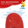 EUXTERPA Boys Girls Waterproof Rain Boots Kids Toddler Solid Color Boots with Easy On Handles, Red, Big Kid Size 1 view 4