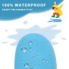 EUXTERPA Boys Girls Waterproof Rain Boots Kids Toddler Solid Color Boots with Easy On Handles, Blue, Big Kid Size 1 view 3