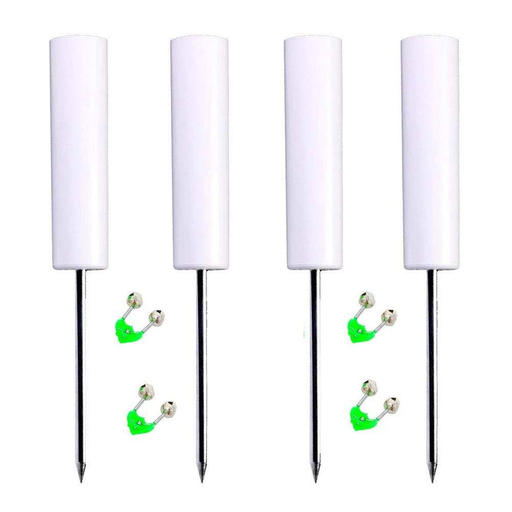 4 Pack Fishing Rod Stand and Alarm - Reinforced PVC, Supports Bank, Beach and Ground Fishing