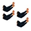 PFFY 4 Pairs UV Protection Cooling Arm Sleeves for Men and Women UPF 50 Sun Sleeve Black view 1