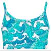 Made in USA Girls Bikini Top for Girls UPF50+ Sun Protection Toddler Bathing Suit Rash Guard for Beach Pool Swimwear,Turq Waves, 4 view 1