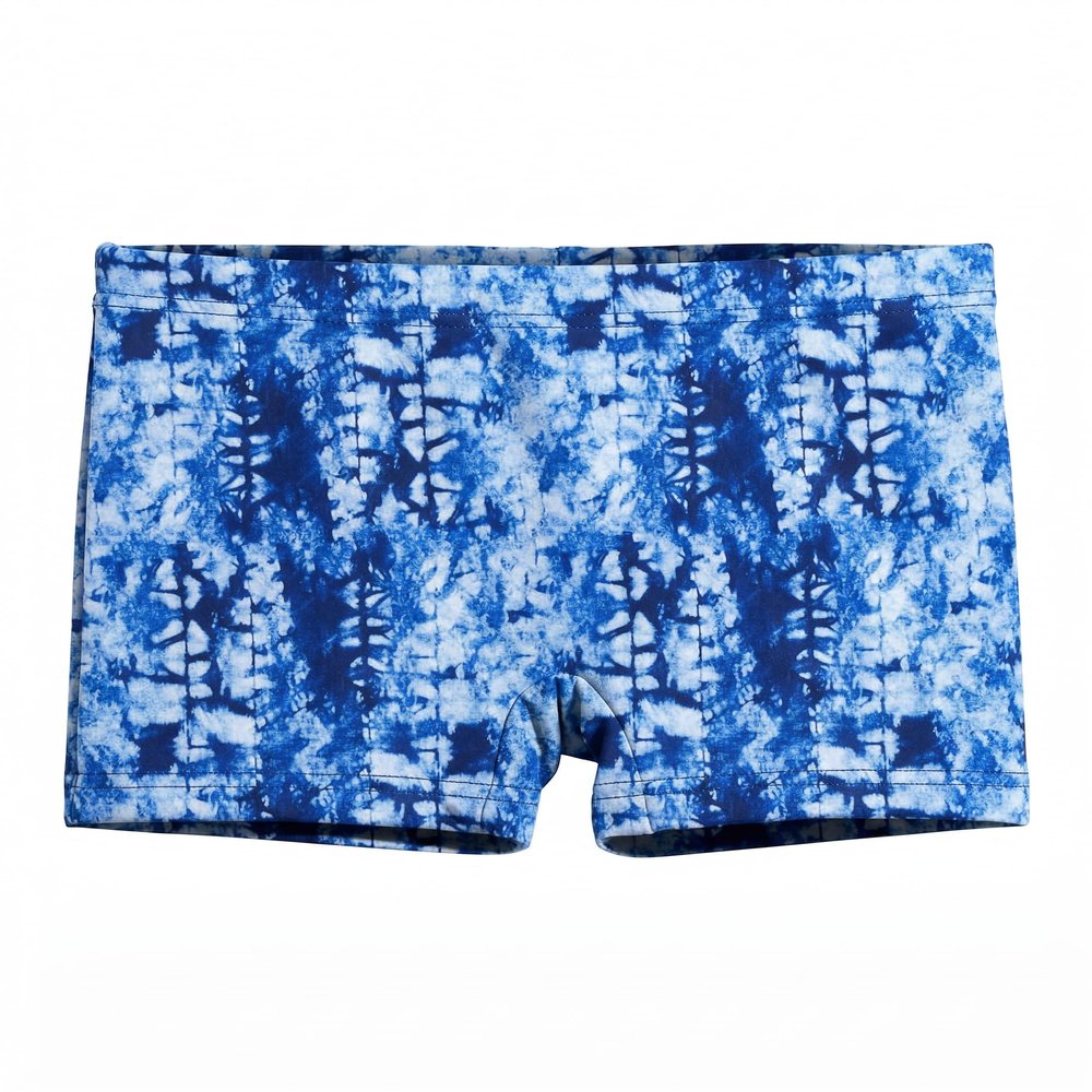 City Threads Girls Swim Shorts, UPF 50+ Swim Pants for Girls, Made in USA Swimsuit Shorts (Water Cascade, 16)