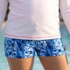 City Threads Girls Swim Shorts, UPF 50+ Swim Pants for Girls, Made in USA Swimsuit Shorts (Water Cascade, 16) view 2