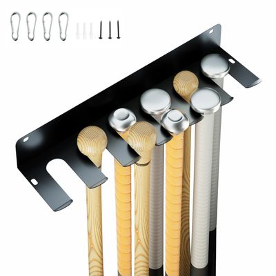 Naissian Bat Rack: Wall-Mounted Baseball & Softball Bat Holder - Heavy Duty Metal Storage for 10 Bats