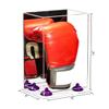 Better Display Cases Acrylic Vertical Boxing Glove Display Case with Mirror Case, Purple Risers and Clear Base - 8" x 6" x 14" (A092/V18) view 2