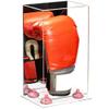 Better Display Cases Acrylic Vertical Boxing Glove Display Case with Mirror Case, Pink Risers and Clear Base - 8" x 6" x 14" (A092/V18) view 1