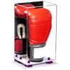 Better Display Cases Acrylic Vertical Boxing Glove Display Case with Mirror Case, Purple Risers and White Base - 8" x 6" x 14" (A092/V18) view 1
