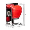 Better Display Cases Acrylic Vertical Boxing Glove Display Case with Mirror Case, Silver Risers and Clear Base - 8" x 6" x 14" (A092/V18) view 2