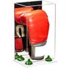 Better Display Cases Acrylic Vertical Boxing Glove Display Case with Mirror Case, Green Risers and Clear Base - 8" x 6" x 14" (A092/V18) view 1