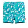 City Threads Girls Swim Shorts, UPF 50+ Swim Pants for Girls, Made in USA Swimsuit Shorts (Turq Waves, 16) view 1