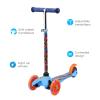 Hot Wheels Self Balancing Kick Scooter with Light Up Wheels, Extra Wide Deck, 3 Wheel Platform, Foot Activated Brake, 75 lbs Limit, Kids & Toddlers Girls or Boys, for Ages 3 and Up view 2