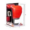 Better Display Cases Acrylic Vertical Boxing Glove Display Case with Mirror Case, Orange Risers and White Base - 8" x 6" x 14" (A092/V18) view 2