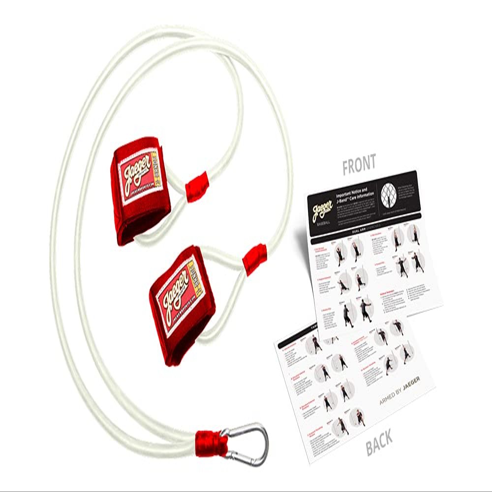 Jaeger J-Bands Resistance Bands for Pitchers. Baseball & Softball Pitching Trainer and Arm Trainer. Pitching Bands for Throwing. Training Equipment with Laminated Instruction Sheet