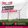 Shag Stop, Lacrosse Goal Backstop Net for Backyard - Durable Lacrosse Backstop Net System with ~3-Foot Extended Coverage - Ice Hockey Backstop Netting - Lax Training Equipment with Mounting Brackets view 2