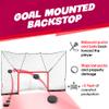 Shag Stop, Lacrosse Goal Backstop Net for Backyard - Durable Lacrosse Backstop Net System with ~3-Foot Extended Coverage - Ice Hockey Backstop Netting - Lax Training Equipment with Mounting Brackets view 3