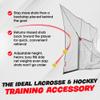 Shag Stop, Lacrosse Goal Backstop Net for Backyard - Durable Lacrosse Backstop Net System with ~3-Foot Extended Coverage - Ice Hockey Backstop Netting - Lax Training Equipment with Mounting Brackets view 4