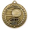 Basketball (Pack of 100) Gold 1st Place Medals with Neck Red White & Blue Ribbons Award WAM9 view 1
