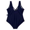 Alvivi Womens Maternity Bikini Swimsuits One Piece V Neck Pregnancy Swimwear Monokini Tie Front Bowknot Bathing Suit Navy Blue S view 4