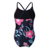renvena Kids Girls Floral Printed Ruffles Swimsuit Athletic Romper Jumspuit Beach Bathing Suit for Toddler Navy-Blue 6 view 2